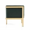 Manhattan Comfort Paramount Forest Green and Polished Brass Velvet Accent Armchair Side - Manhattan Comfort Paramount Forest Green and Polished Brass Velvet Accent Armchair Side