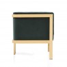 Manhattan Comfort Paramount Forest Green and Polished Brass Velvet Accent Armchair Side