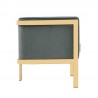 Manhattan Comfort Paramount Warm Grey and Polished Brass Velvet Accent Armchair Side