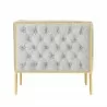 Manhattan Comfort Vector Grey and Gold Velvet Accent Chair Side - Manhattan Comfort Vector Grey and Gold Velvet Accent Chair Side