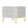 Manhattan Comfort Vector Grey and Gold Velvet Accent Chair - Manhattan Comfort Vector Grey and Gold Velvet Accent Chair