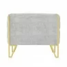 Manhattan Comfort Vector Grey and Gold Velvet Accent Chair Back - Manhattan Comfort Vector Grey and Gold Velvet Accent Chair Back