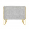 Manhattan Comfort Vector Grey and Gold Velvet Accent Chair Back