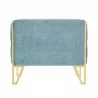 Manhattan Comfort Vector Ocean Blue and Gold Velvet Accent Chair Back - Manhattan Comfort Vector Ocean Blue and Gold Velvet Accent Chair Back
