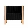 Manhattan Comfort Trillium Black and Gold Velvet Accent Chair Front - Manhattan Comfort Trillium Black and Gold Velvet Accent Chair Front