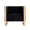 Manhattan Comfort Trillium Black and Gold Velvet Accent Chair Front