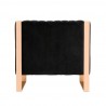 Manhattan Comfort Trillium Black and Gold Velvet Accent Chair Back