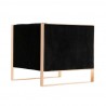 Manhattan Comfort Trillium Black and Gold Velvet Accent Chair
