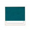 Manhattan Comfort Trillium Teal and Gold Velvet Accent Chair Side
