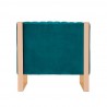 Manhattan Comfort Trillium Teal and Gold Velvet Accent Chair Back