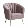 Manhattan Comfort Rosemont Blush and Gold Velvet Accent Chair - Manhattan Comfort Rosemont Blush and Gold Velvet Accent Chair