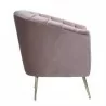 Manhattan Comfort Rosemont Blush and Gold Velvet Accent Chair Side - Manhattan Comfort Rosemont Blush and Gold Velvet Accent Chair Side