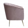 Manhattan Comfort Rosemont Blush and Gold Velvet Accent Chair Side