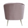 Manhattan Comfort Rosemont Blush and Gold Velvet Accent Chair Back