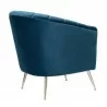 Manhattan Comfort Rosemont Blue and Gold Velvet Accent Chair - Manhattan Comfort Rosemont Blue and Gold Velvet Accent Chair