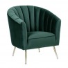 Manhattan Comfort Rosemont Green and Gold Velvet Accent Chair