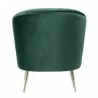 Manhattan Comfort Rosemont Green and Gold Velvet Accent Chair - Manhattan Comfort Rosemont Green and Gold Velvet Accent Chair