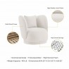 Manhattan Comfort Contemporary Siri Linen Weave Accent Chair with Pillows In Cream Details