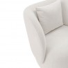 Manhattan Comfort Contemporary Siri Linen Weave Accent Chair with Pillows In Cream Half