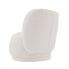 Manhattan Comfort Contemporary Siri Linen Weave Accent Chair with Pillows In Cream Side