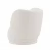 Manhattan Comfort Contemporary Siri Linen Weave Accent Chair with Pillows In Cream Side - Manhattan Comfort Contemporary Siri Linen Weave Accent Chair with Pillows In Cream Side