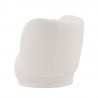 Manhattan Comfort Contemporary Siri Linen Weave Accent Chair with Pillows In Cream Side