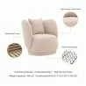 Manhattan Comfort Contemporary Siri Linen Weave Accent Chair with Pillows In Wheat Details - Manhattan Comfort Contemporary Siri Linen Weave Accent Chair with Pillows In Wheat Details