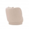 Manhattan Comfort Contemporary Siri Linen Weave Accent Chair with Pillows In Wheat Back Angle