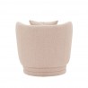 Manhattan Comfort Contemporary Siri Linen Weave Accent Chair with Pillows In Wheat Back