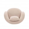 Manhattan Comfort Contemporary Siri Linen Weave Accent Chair with Pillows In Wheat Top