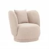 Manhattan Comfort Contemporary Siri Linen Weave Accent Chair with Pillows In Wheat Side Angle - Manhattan Comfort Contemporary Siri Linen Weave Accent Chair with Pillows In Wheat Side Angle
