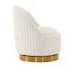 Manhattan Comfort Modern Leela Swivel Chenille Accent Chair In Cream Side - Manhattan Comfort Modern Leela Swivel Chenille Accent Chair In Cream Side