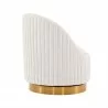 Manhattan Comfort Modern Leela Swivel Chenille Accent Chair In Cream Back - Manhattan Comfort Modern Leela Swivel Chenille Accent Chair In Cream Back