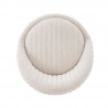 Manhattan Comfort Modern Leela Swivel Chenille Accent Chair In Cream Top