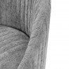 Manhattan Comfort Modern Leela Swivel Chenille Accent Chair In Grey Half