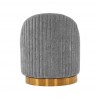 Manhattan Comfort Modern Leela Swivel Chenille Accent Chair In Grey Back