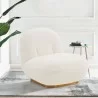 Manhattan Comfort Modern Edina Chenille Accent Chair in White - Manhattan Comfort Modern Edina Chenille Accent Chair in White