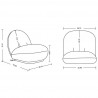 Manhattan Comfort Modern Edina Chenille Accent Chair in White Size