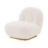 Manhattan Comfort Modern Edina Chenille Accent Chair in White Front