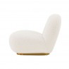 Manhattan Comfort Modern Edina Chenille Accent Chair in White Side