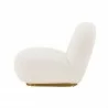 Manhattan Comfort Modern Edina Chenille Accent Chair in White Side - Manhattan Comfort Modern Edina Chenille Accent Chair in White Side