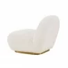 Manhattan Comfort Modern Edina Chenille Accent Chair in White Side Angle - Manhattan Comfort Modern Edina Chenille Accent Chair in White Side Angle