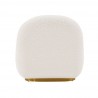 Manhattan Comfort Modern Edina Chenille Accent Chair in White Back