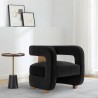 Manhattan Comfort Modern Amirah Velvet Accent Chair In Black