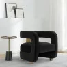 Manhattan Comfort Modern Amirah Velvet Accent Chair In Black - Manhattan Comfort Modern Amirah Velvet Accent Chair In Black