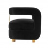 Manhattan Comfort Modern Amirah Velvet Accent Chair In Black Side