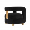 Manhattan Comfort Modern Amirah Velvet Accent Chair In Black Side