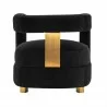 Manhattan Comfort Modern Amirah Velvet Accent Chair In Black Back - Manhattan Comfort Modern Amirah Velvet Accent Chair In Black Back