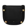 Manhattan Comfort Modern Amirah Velvet Accent Chair In Black Bottom