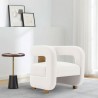 Manhattan Comfort Modern Amirah Velvet Accent Chair In White